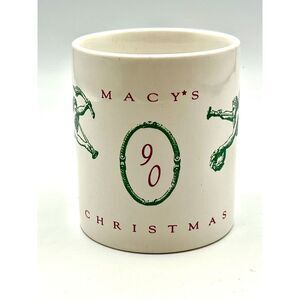 Macy's Christmas 1990 Angel Mug Holiday Decor Coffee Cup
